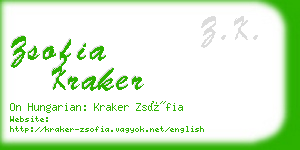 zsofia kraker business card